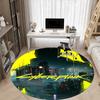 1pcCyberpunk Office Round Area Rug, Indoor Mat Suitable For Office,Bedroom Living Room Home Decor, Room Deco A0928143
