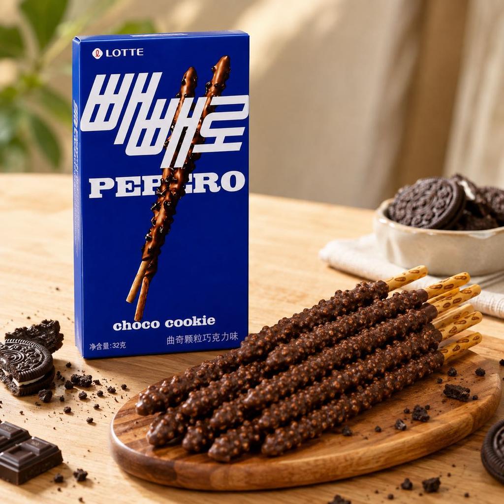 Lotte Pepero Koekjeskruimel Chocolade Biscuit Sticks 32g