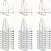 30 Stück Acryl-Münzdisplay-Ständer Transparenter Dreieckiger Halter für Visitenkarten, Fotos, Kleine Teller, Muscheln für den Haushalt