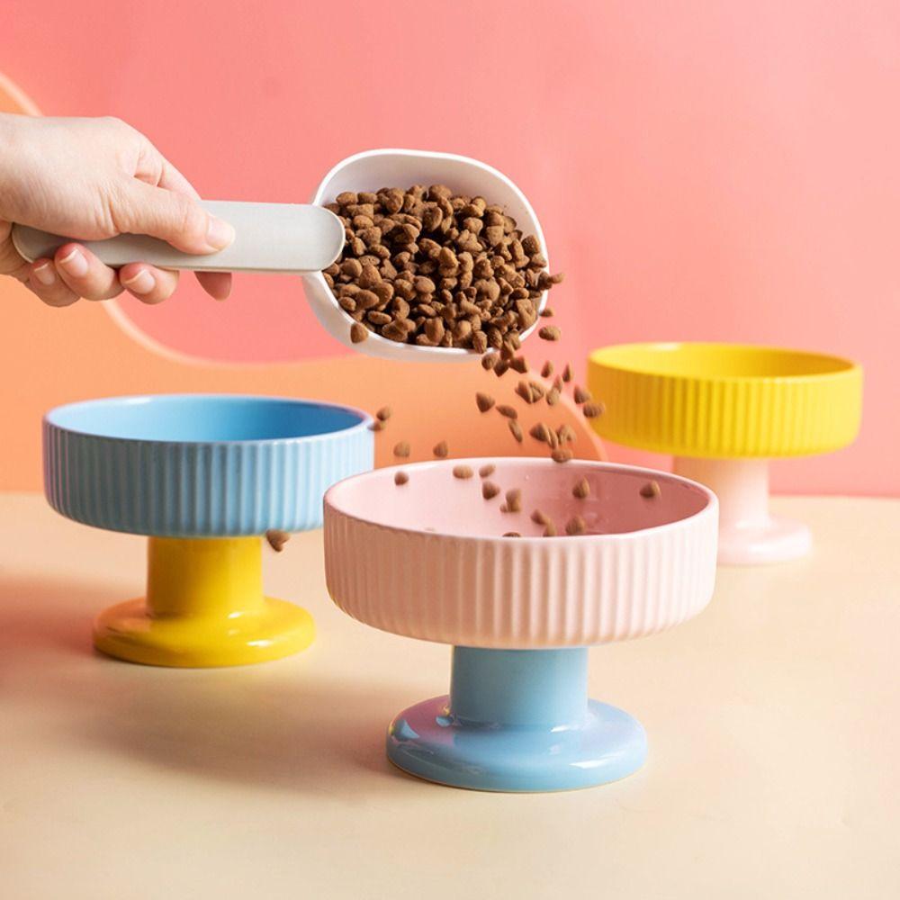 

Creative Cat Bowl Cute Pet Drinking Feeder Food Dispenser Dog Food Feeding Basin Neck Protection Style 3