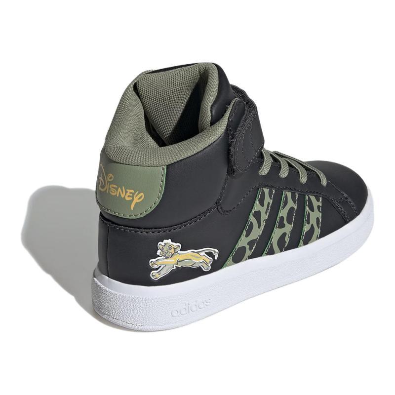 Adidas Disney Lion King Anti Slip Wear Resistant Mid Top Kids' Skateboarding Shoes Black Green Kids' Sneakers IF4094