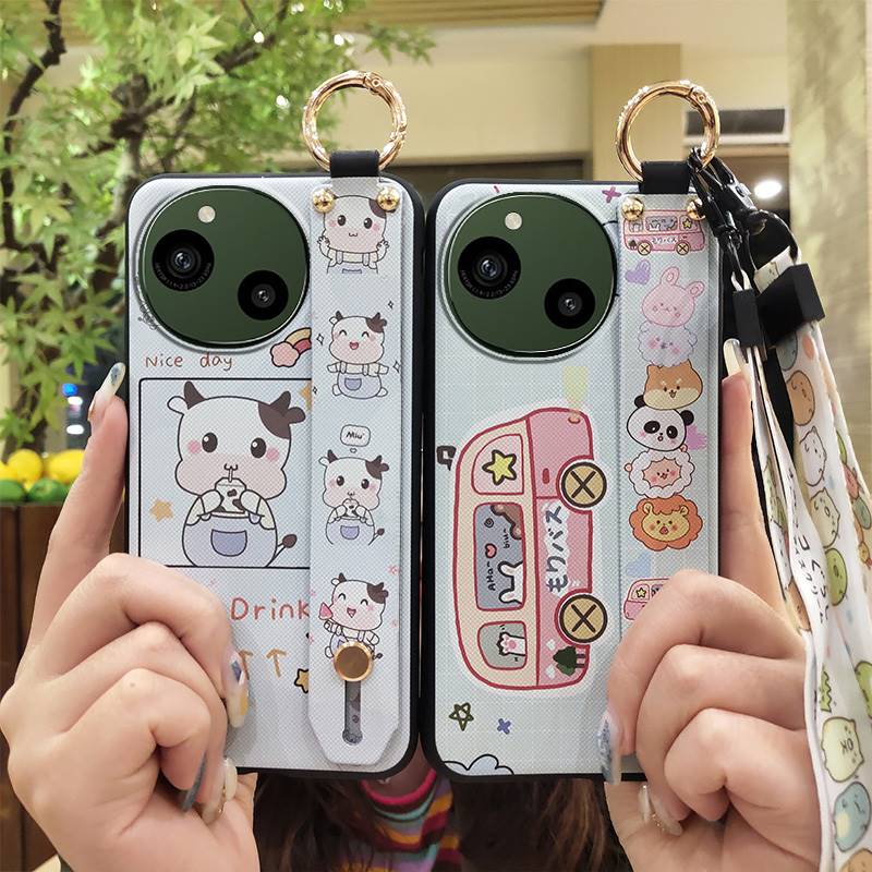 Shockproof Soft Case Phone Case For Sharp Aquos R9/SH-51E Cute Anti-dust Kickstand Waterproof Anti-knock Protective Ring