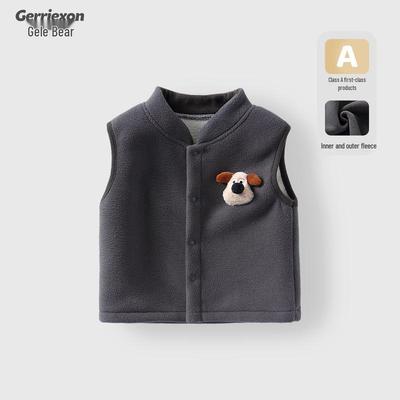 Gilet Caldo Foderato in Pile per Neonati - Carino Stile Autunnale/Invernale per Neonato