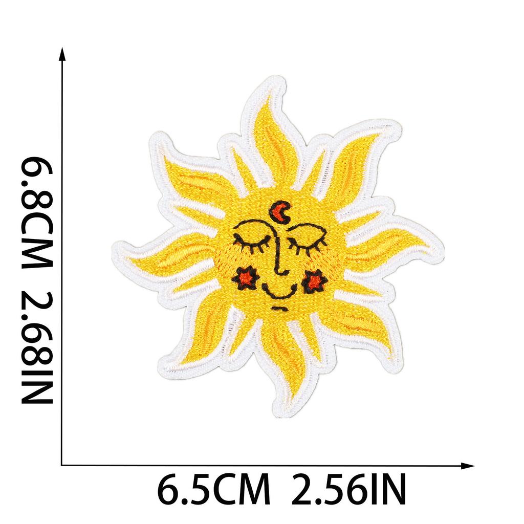 New Art Butterfly Embroidery Cloth Sticker Computer Embroidery Label Cartoon Zhang Zai Sun Embroidery Sticker Bus