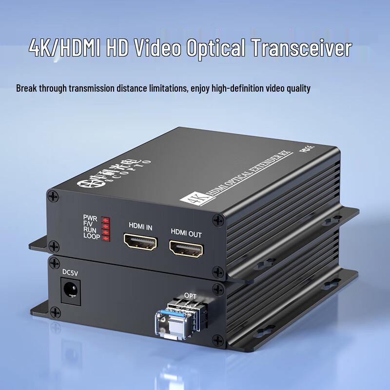 ZK-HDMI 4K HDMI Fiber Optic Extender with Local Loop-Out