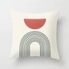 Modern Abstract Throw Pillow Cover Geometric Round Line Sunset Cushion  Home Sofa Chair