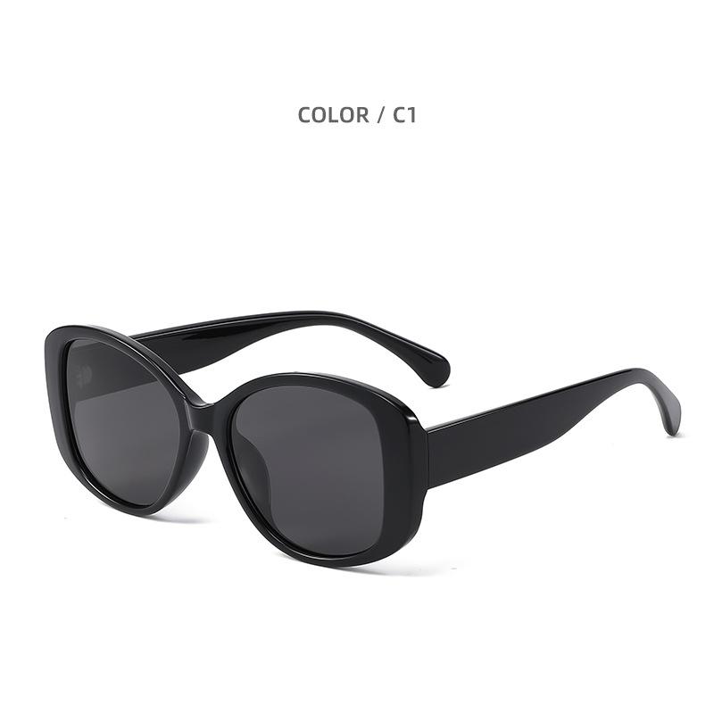 Zhiwu retro cat eye sunglasses 2026 new sunglasses women s high-end round face plain sunglasses women s polarized light