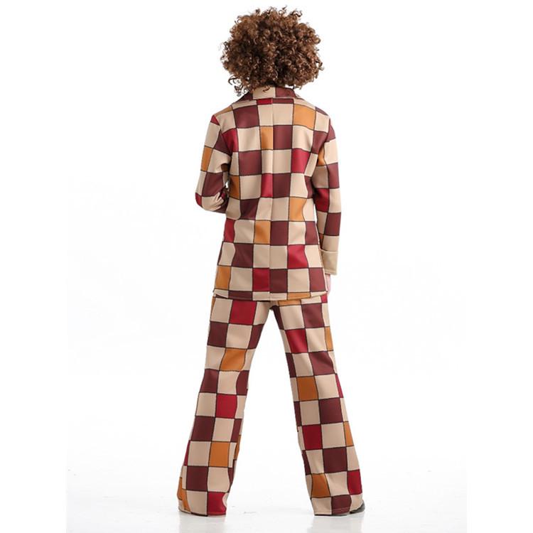 Costume de scenă retro anii '80 din denim și carouri pentru bărbați și femei