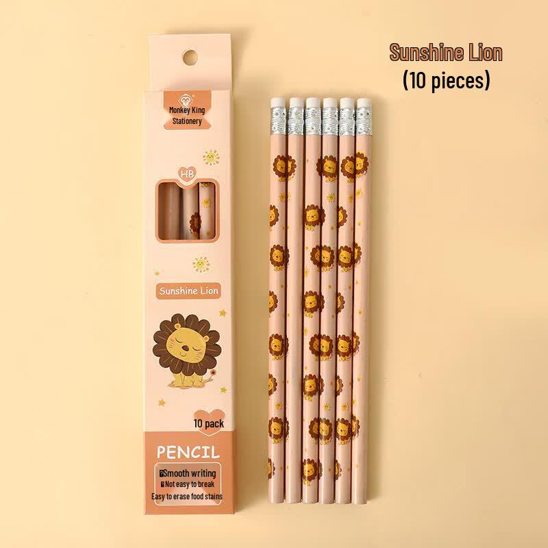 Snowhite Cute HB Pencil & 0.28mm Gel Pen with Eraser