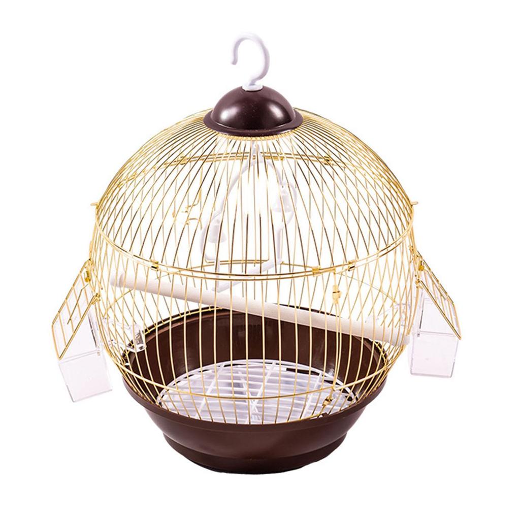 Hanging Cage Indoor Accessories with Food Bowl Dometop Cage Parrot Stand Cage for Budgies Parrot Parakeets Finches Lovebirds