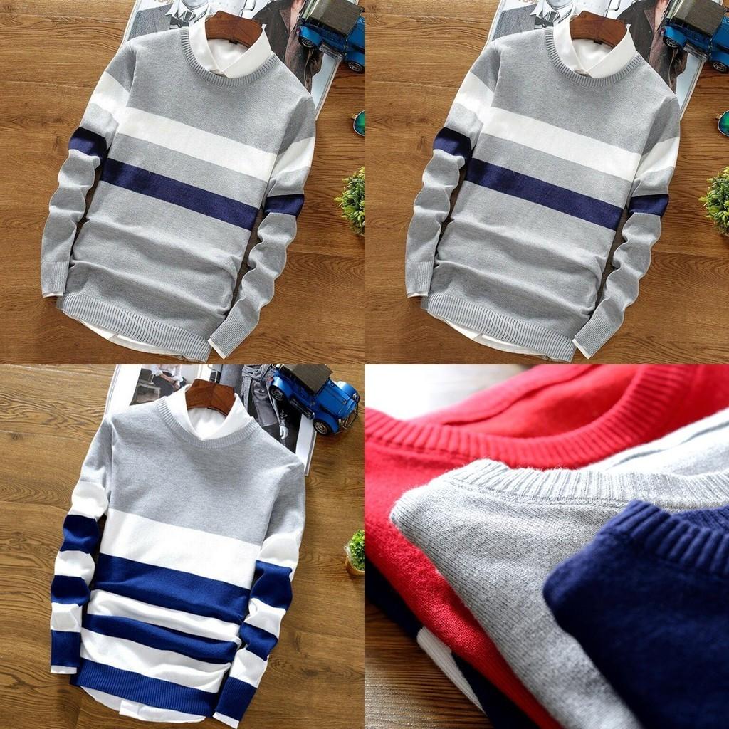 Eleganti Maglioni da Uomo Casual a Manica Lunga Lavorati a Maglia Larghi, Top per Ogni Stagione