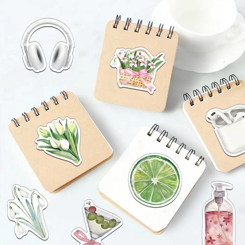 50PCS Aesthetic Stickers The Clean Girl Stickers VSCO Graffiti Watercolor Decals Vinyl Waterproof Stickers Laptop Water Bottle