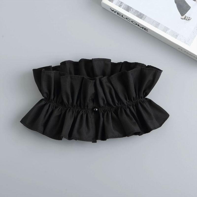 Unisex Vintage Ruffled Multi-layer Detachable Collar Victorian Edwardian White Costume Neck Collar