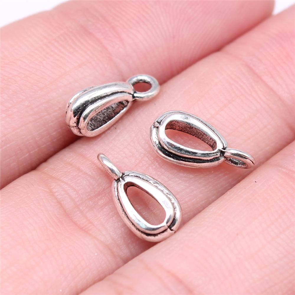 20pcs Connector Charms Bail Beads Antique Silver Color Bail Beads Charms Jewelry Findings DIY Bail Beads Charms Connector
