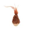 Cat Toy Natural Beech Wood Base Cat Teaser with Feathers Jingle Bell Relieve Boredom Pet Interactive Toy Cat Accessories