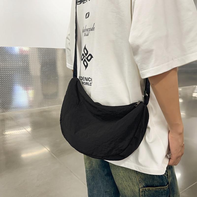 Нейлоновая сумка-хобо женская легкая сумка для мобильного телефона мужская сумка через — фото 5