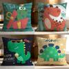 Popular Cute Cartoon Dinosaur Cushion Cover Soft Washable Pillow Case Multi-Scene for Couch Bed Travel Office Use