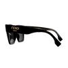 Fendi Logo Engraved Square Sunglasses Women Sunglasses Black FE40101I01A