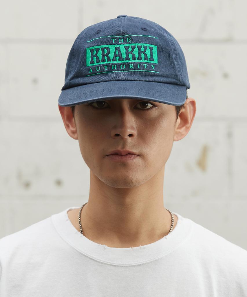 Keulaeki [Unisex] Box Logo Cap 02_Navy [Kr269Poh411]