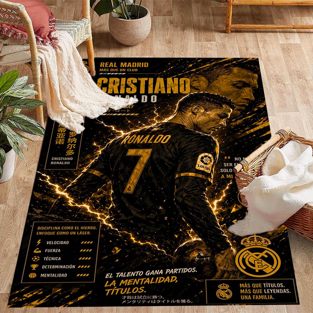 Ronaldo's Number Seven Jersey Floor Mat Perfect for Decorate Room Playrooms Bedrooms Game Room Antislip Carpet Anime Office Decor Wedding Party Gift