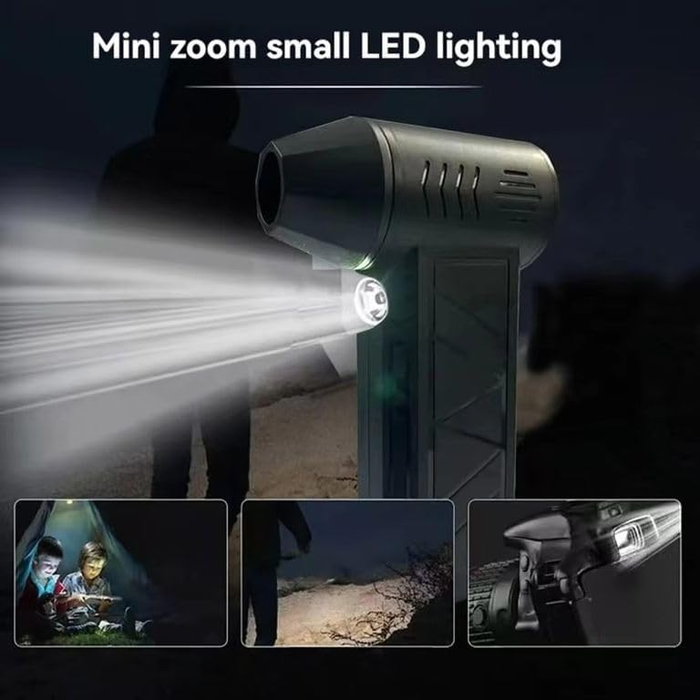 Snow Whiz Led Turbo Blower,Snowwhiz Led Turbo Blower,Mini Turbo Snow Blower for Car,Turbo Breeze Electric Blower with Led,3 Gear Adjustable Snowwiz