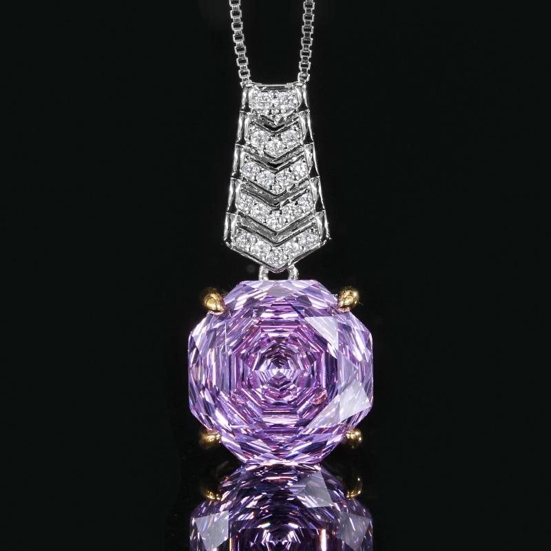 Schmuck Kupferboden Vergoldet Rosenschliff Roland Temperament Leichte Luxus Set Hauptstein 14-12Mm