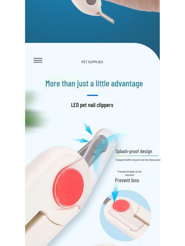 LED Pet Nail Clippers for Dogs and Cats