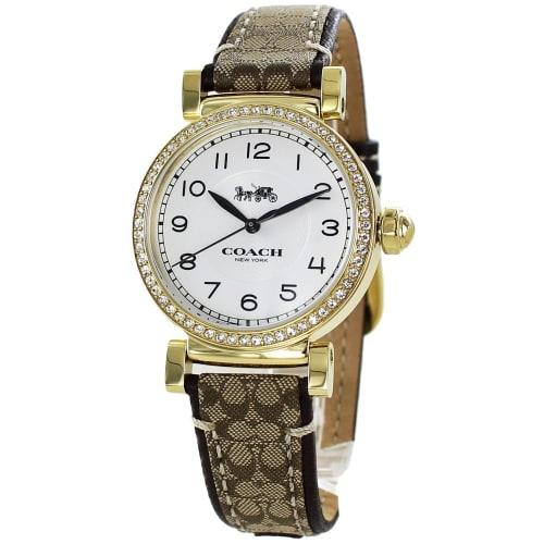 

Coach Women s MADISON Leather Strap Watch 14503397