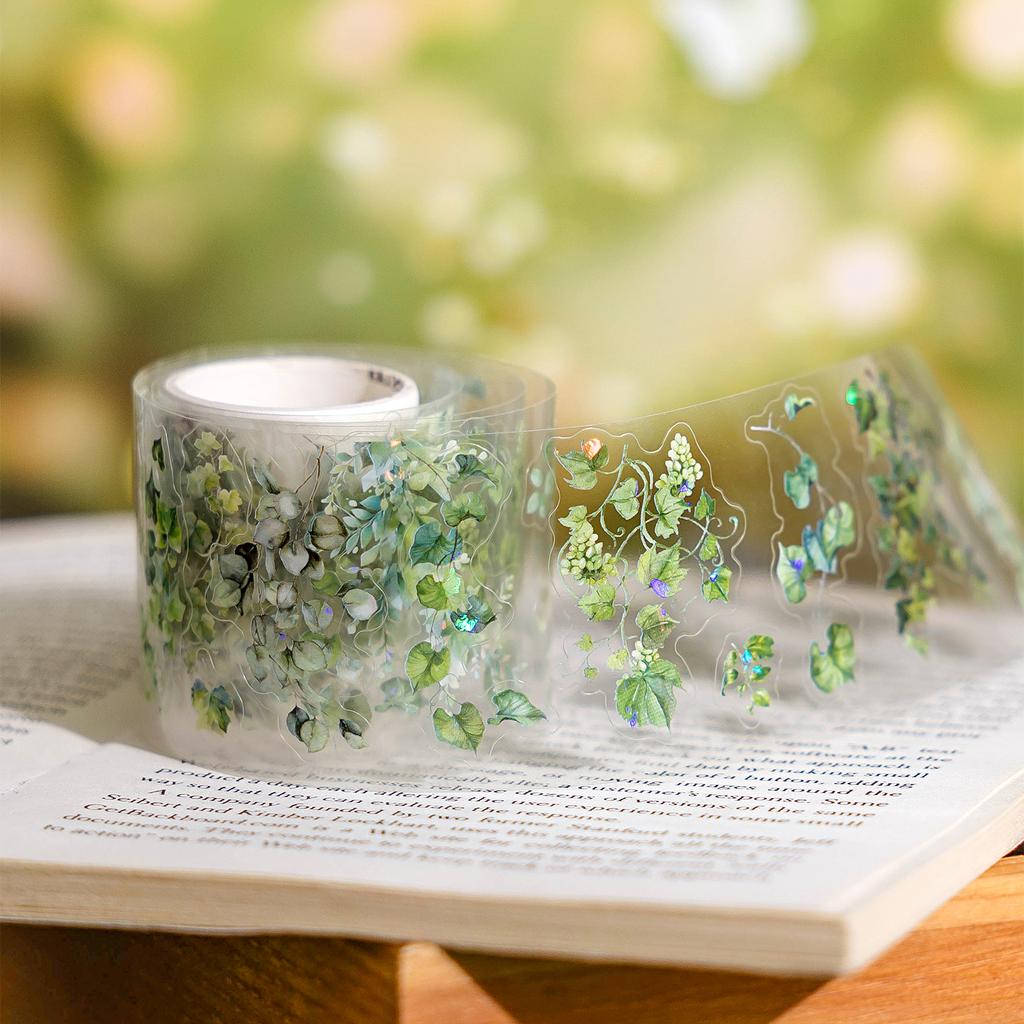 200cm/roll Tape Hill Country Flowering Branch Series PET Die-cut Tape Creative DIY Hand Account Scrapbook Decorative Tape