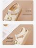 2025 Summer White Baby Girls' Closed-Toe Roman Sandals for Beach and Vacation