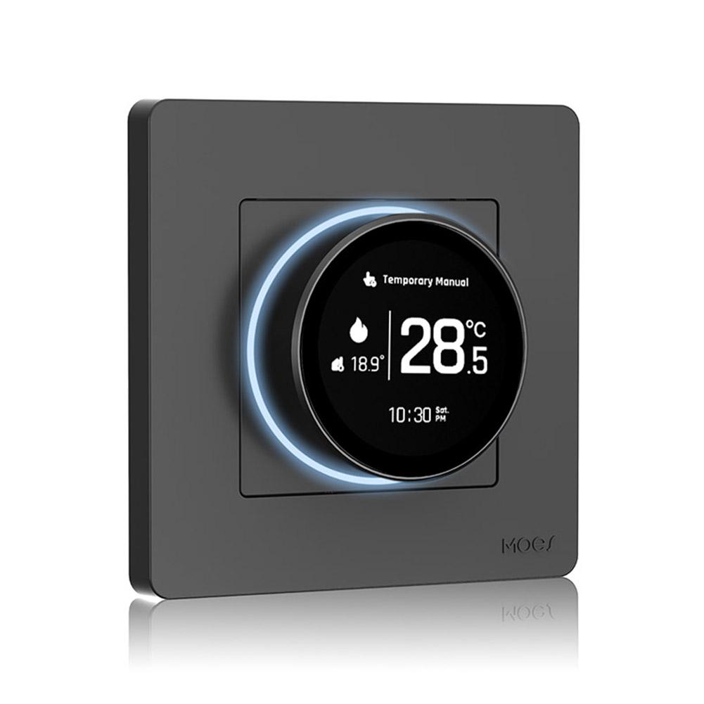 Smart Knob Thermostat Temperature Controller Smart Home Heating Knob Thermostat for Electric Floor Heating Water/Gas Boiler black