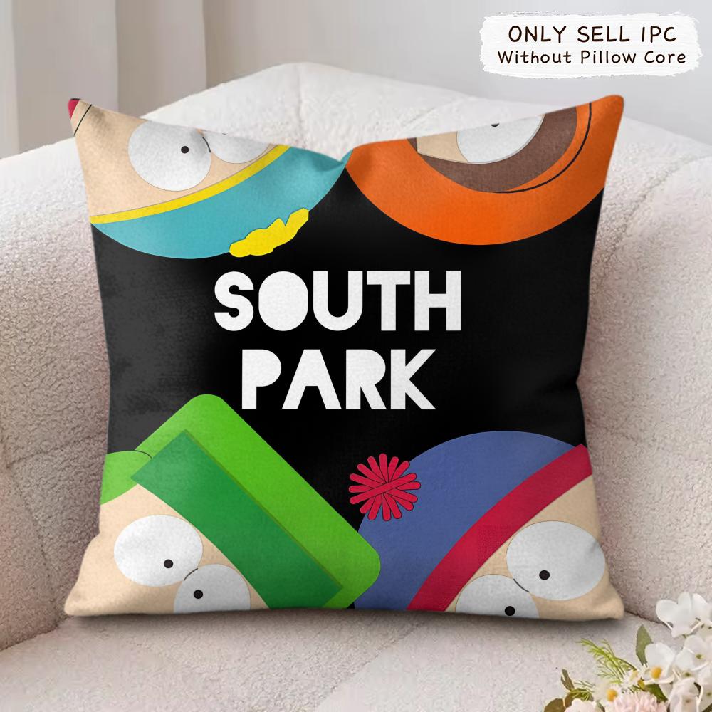 Anime SSouths PPark Cushion Cover Soft Plush Fabric DoubleSided Printed Cushion Covers for All Seasons Modern HomeDecor Gift