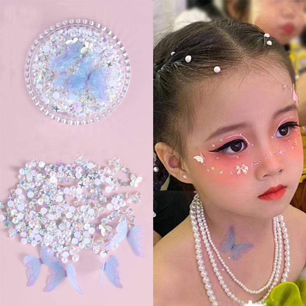 Bright Glitter Butterfly Sticker Self Adhesive Multi DIY Purpose Body And Decoration Face Makeu D1L3