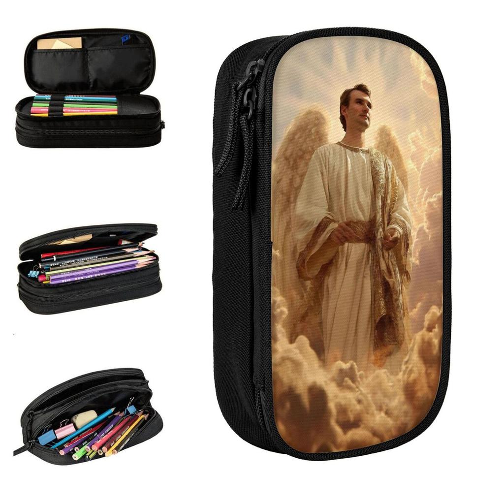 Charlie Kirk Angelic Advocate Pencil Cases Pencilcases Pen Box for Girl Boy Large Storage Bags School Supplies Zipper Stationery