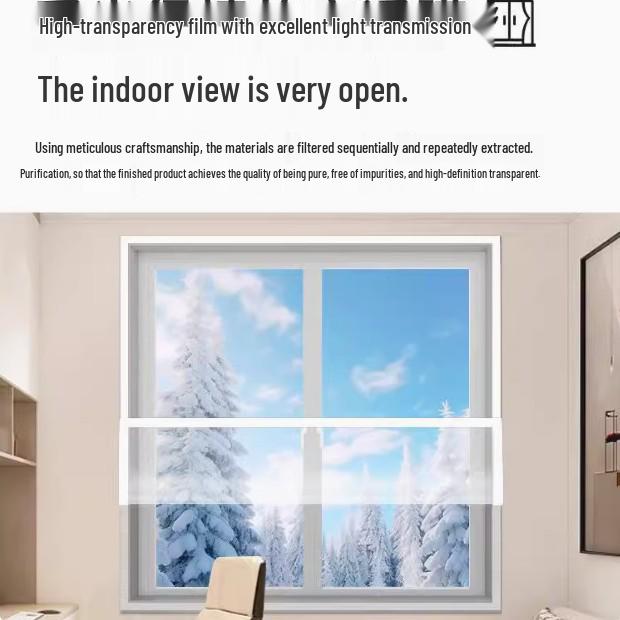 Winter Insulation PEVA Curtain: Transparent, Windproof, Cold Protection for Windows
