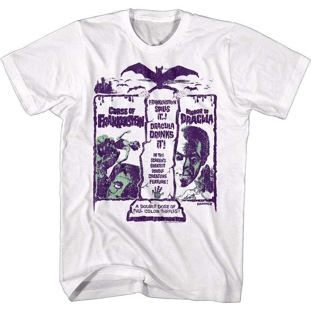Curse of Frankenstein v Horror Of Dracula Men T Shirt S