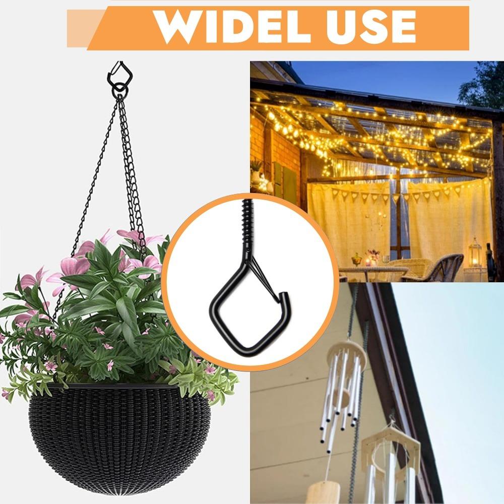 10PCS Square Snap Safety Hooks Screw Fixed Anti Fall Light Hanger Safety Hook for Fixing String Lights Potted PlantsHanging