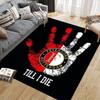 Feyenoord Art Flannel Printed Carpet, Home Sofa Decoration for Living Room & Bedroom, Non‑Slip Play Flannel Floor Mat for Game Room