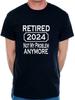 Ich bin 2024 in Rente gegangen T-Shirt Lustiges Ruhestandgeschenk für Männer Herren-T-Shirt