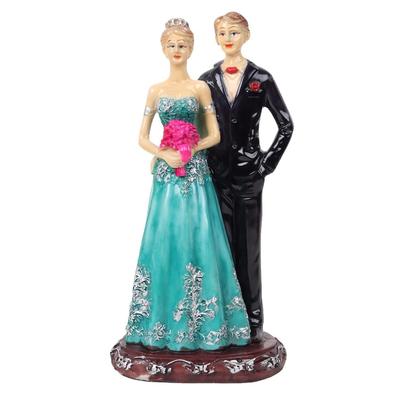 Couple de mariage avec statue de fleur idole pour décoration de la maison, cadeau pour anniversaire et mariage