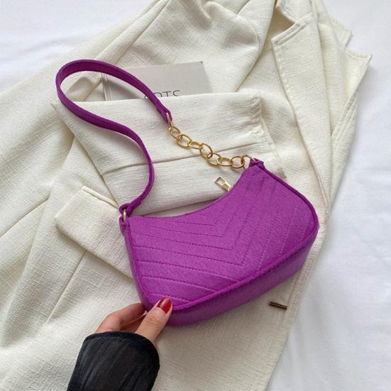 Women Felt Underarm Bag Fashion Shoulder Bag Stylish Top Handle Bag Quilted Handbag Stylish Hobo Bag for Shopping Dating Commuting