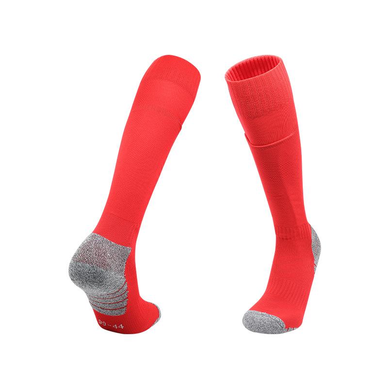 Professional Football Socks With Pockets, Leg Guards, Board Socks, Cotton Solid Color Long-Tube Sports Socks, Non-Slip High Tube.