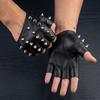 PU Leather Half-palm Gloves Fingerless Patent Leather Gloves Lolita Rivet Gloves  Girls