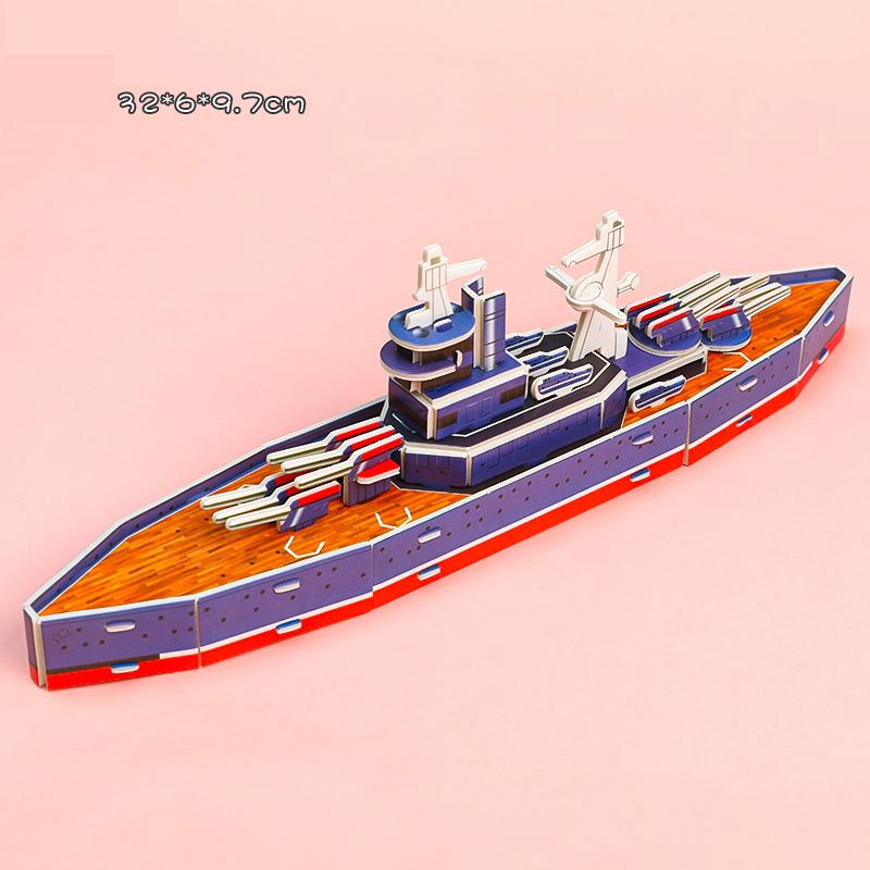 3D Stereo Puzzle Handmade DIY Cartoon House Villa Castle Building Model Montessori Early Learning Educational Toys for Children