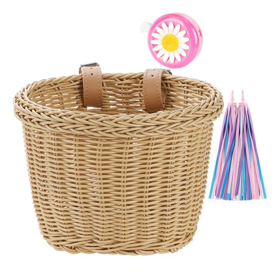 

Передняя корзина для велосипеда с регулируемым ремнем, большая вместимость, прочная несущая велосипедная корзина на руль