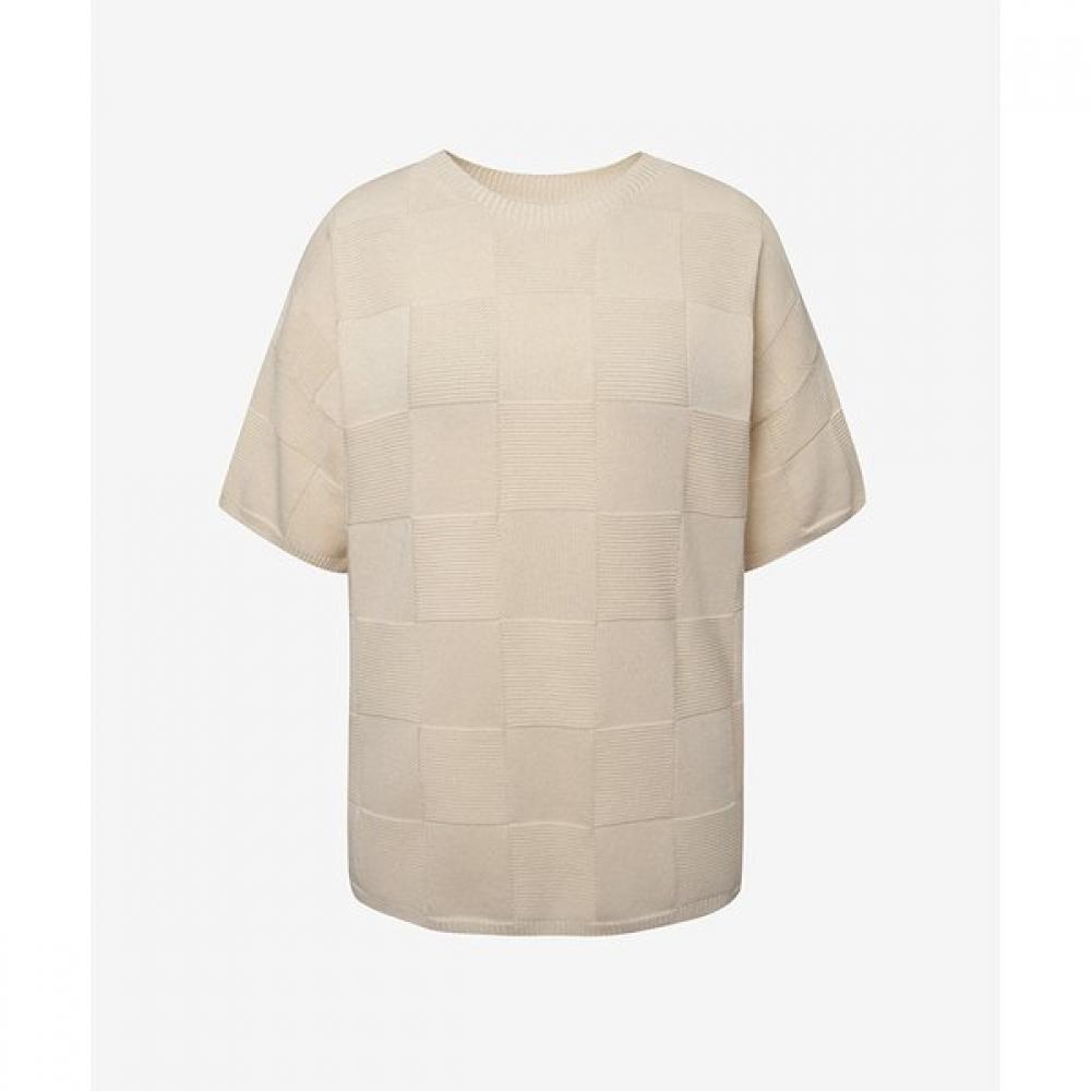 2nd Skin 3d Knit Two Yarn Checkerboard Knit Ifwst3700 FREE/IVORY