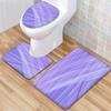 Colorful Gradual Change Toilet Floor Mat Three-Piece Bathroom 3-Piece Carpet Door Mat