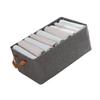 Clothes Storage Bin Foldable Cationic Clothes Organizer with Handle for Bedroom Closet Gray