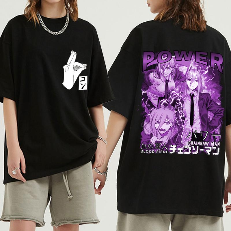 Chainsaw Man Anime TShirt WoUnisex Warrior Denji Manga T Shirts Cartoon Comic Makima Hayakawa Aki Pochita Cotton Tees Unisex Summer T-Shirt