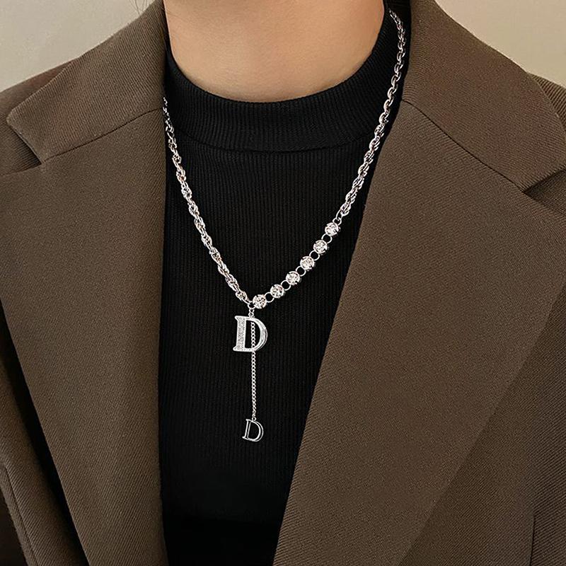 Fashion Long Pendant Necklaces For Women Y2K  Adjustable Clavicle Chain Light Luxury Sweater Chain Jewelry Accessories Gifts